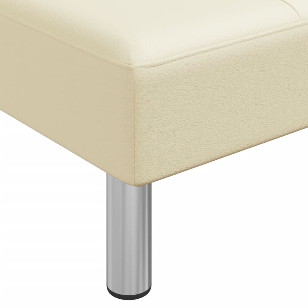 Chaise longue, cream, eco-leather