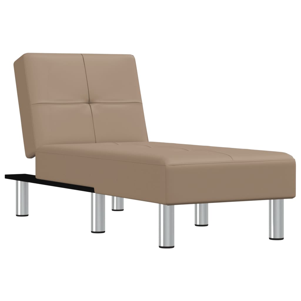 Chaise longue, cappuccino, eco-leather