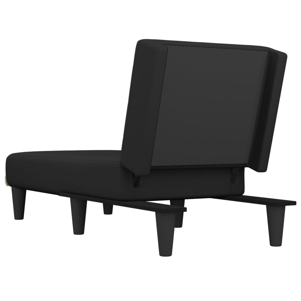 Chaise longue, black, textile