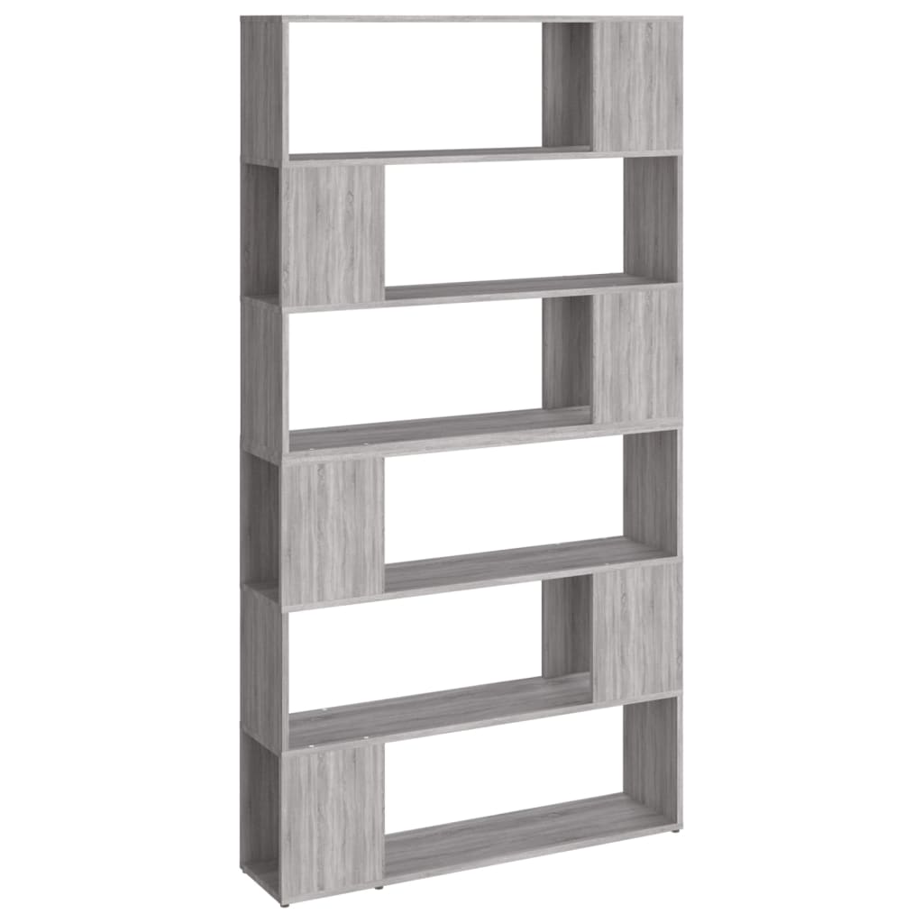 Bookcase/Room divider, sonoma grey, 100x24x188 cm