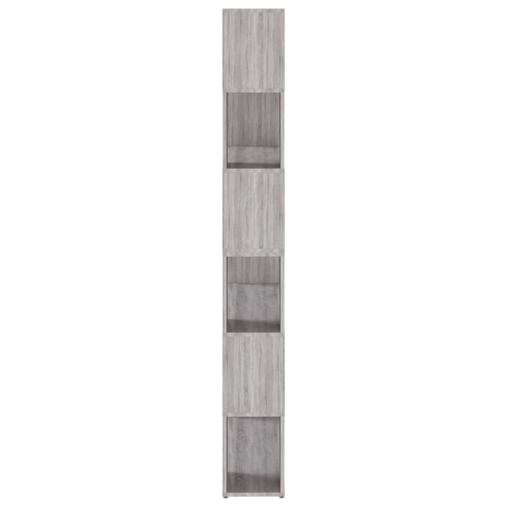 Bookcase/Room divider, sonoma grey, 100x24x188 cm