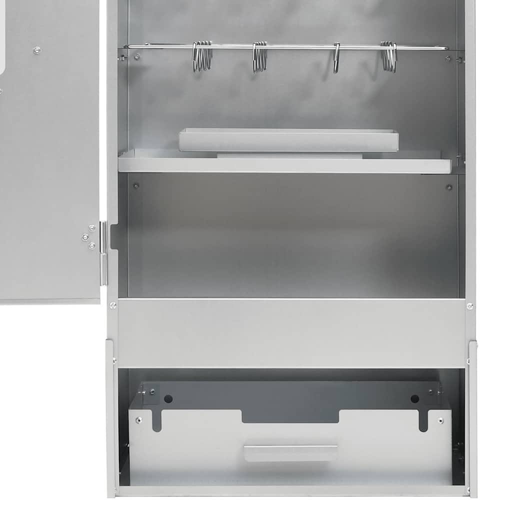 Grill smoker with table, galvanized steel