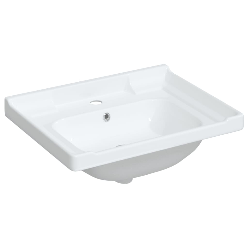 White bathroom sink 61x48x23 cm, square, ceramic