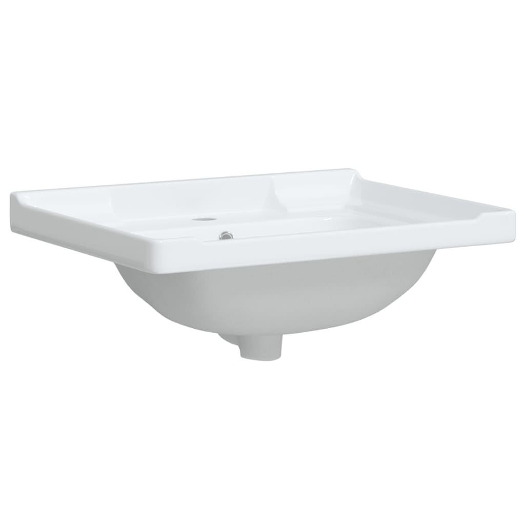 White bathroom sink 61x48x23 cm, square, ceramic