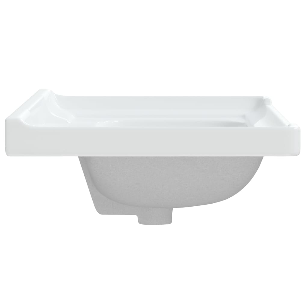 White bathroom sink 61x48x23 cm, square, ceramic