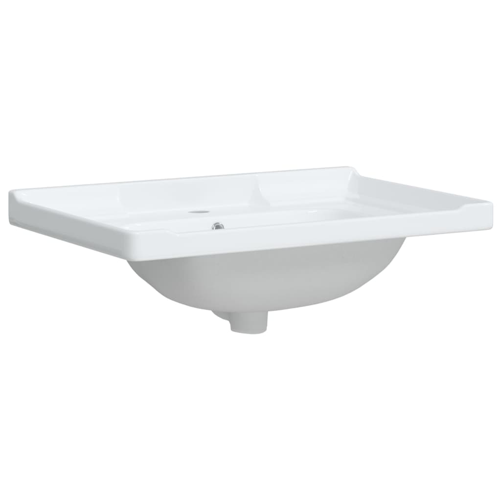 White bathroom sink 71x48x23 cm, rectangular, ceramic