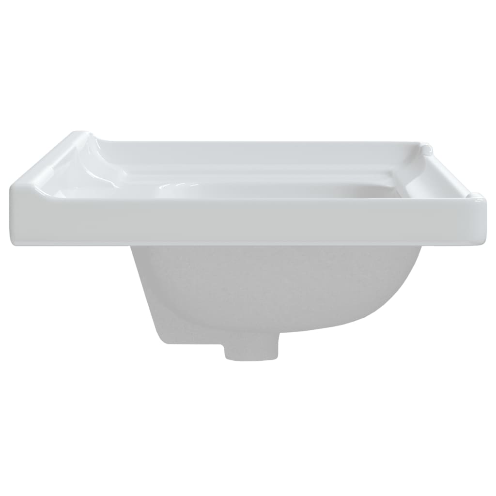 White bathroom sink 71x48x23 cm, rectangular, ceramic