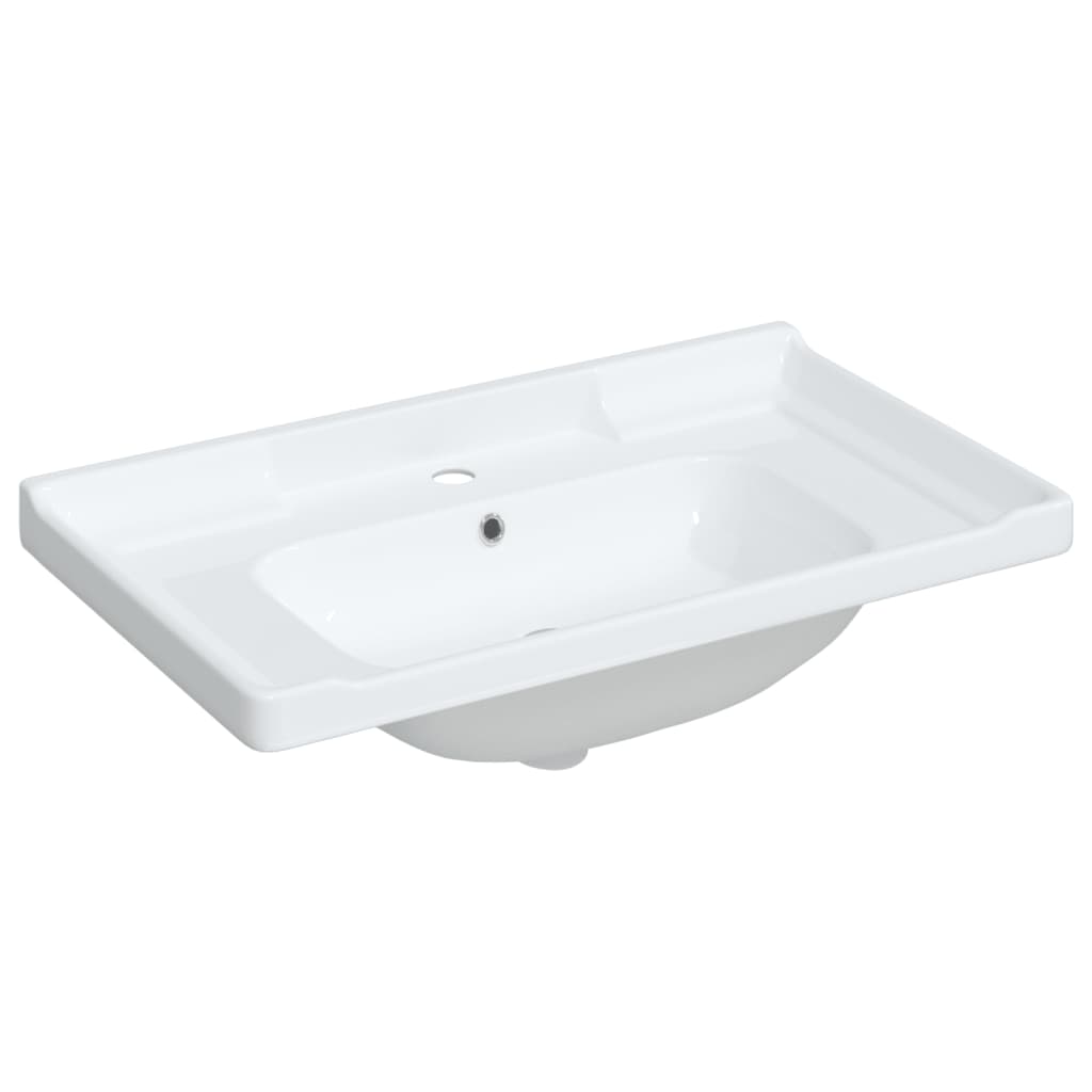 White bathroom sink 81x48x23 cm, oval, ceramic