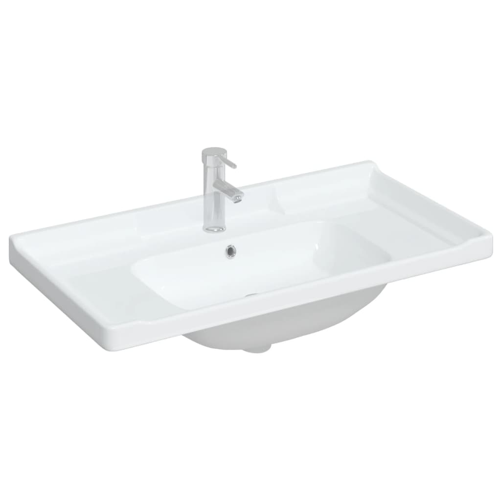 White bathroom sink 91.5x48x23 cm, oval, ceramic