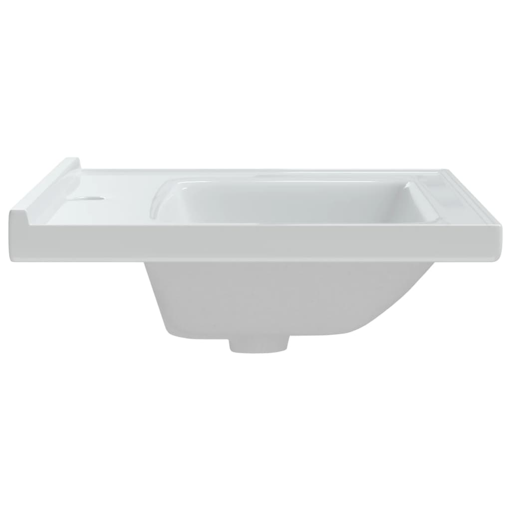 White bathroom sink 61x48x19.5 cm, oval, ceramic