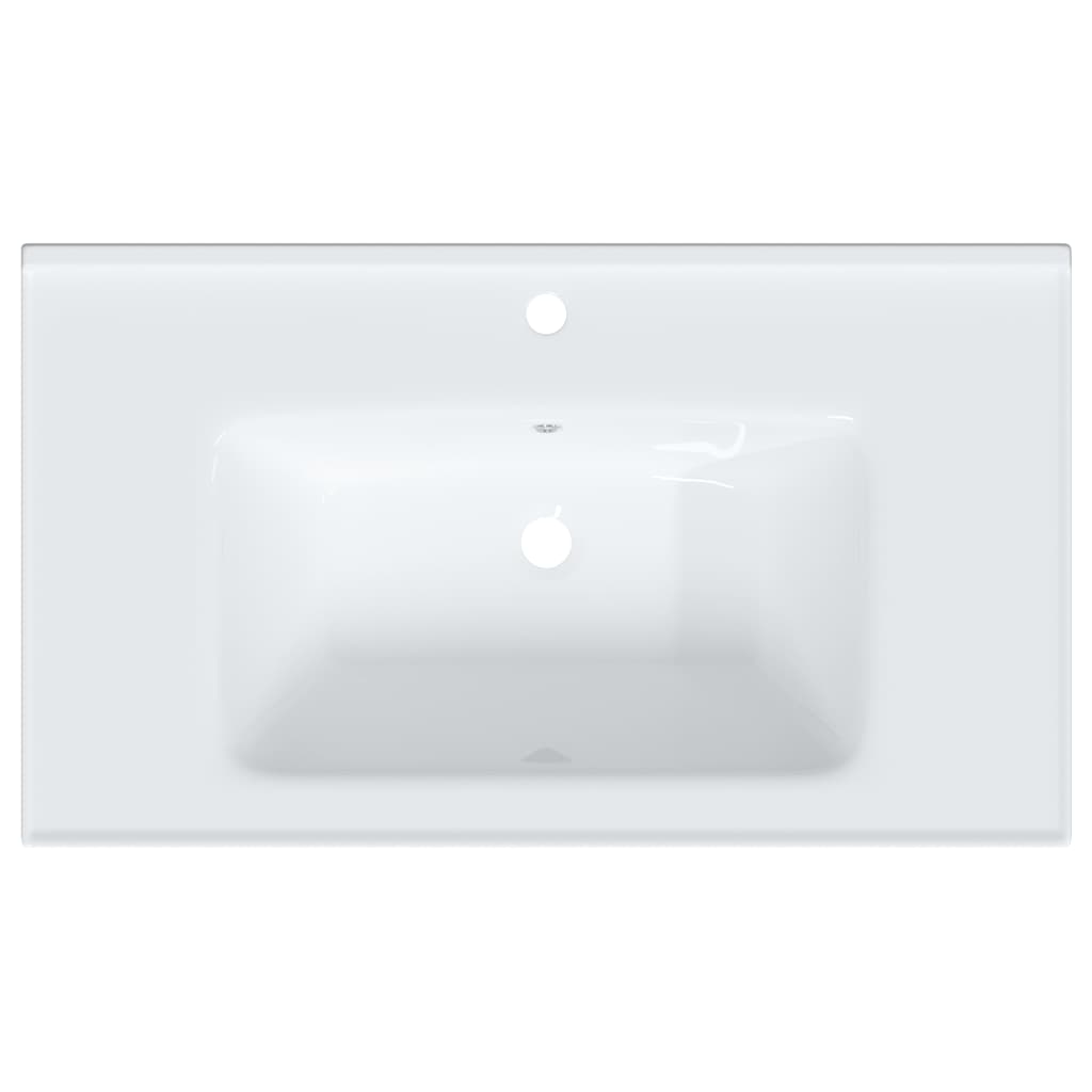 White bathroom sink 81x48x19.5 cm, oval, ceramic