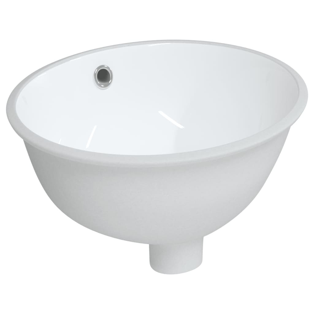 White bathroom sink 33x29x16.5 cm, oval, ceramic