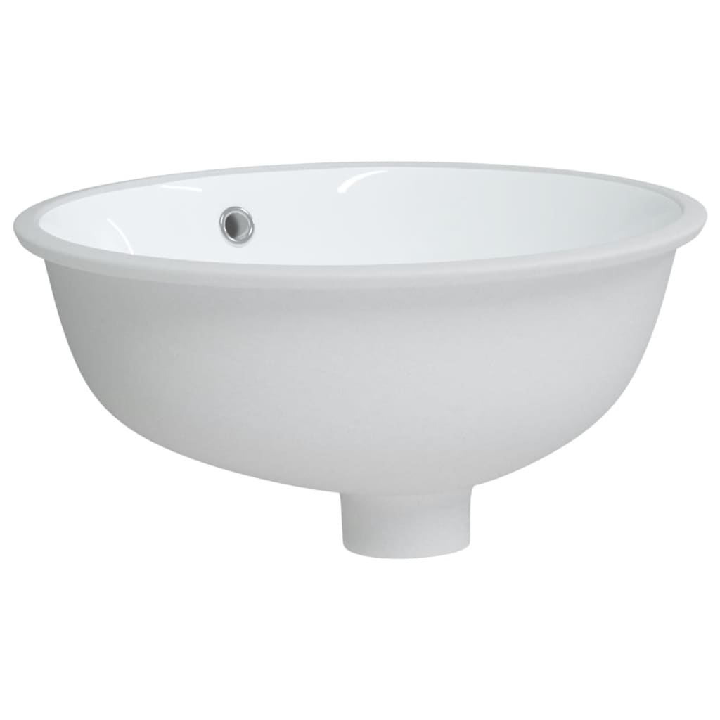 White bathroom sink 37x31x17.5 cm, oval, ceramic