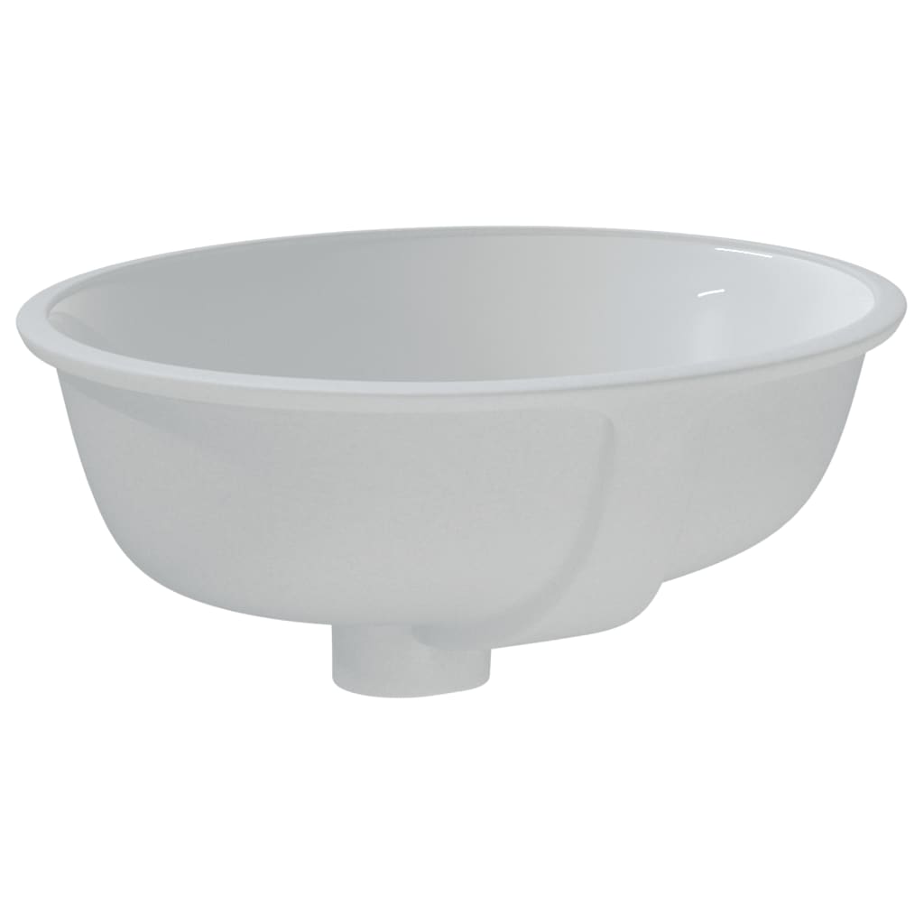 White bathroom sink 37x31x17.5 cm, oval, ceramic