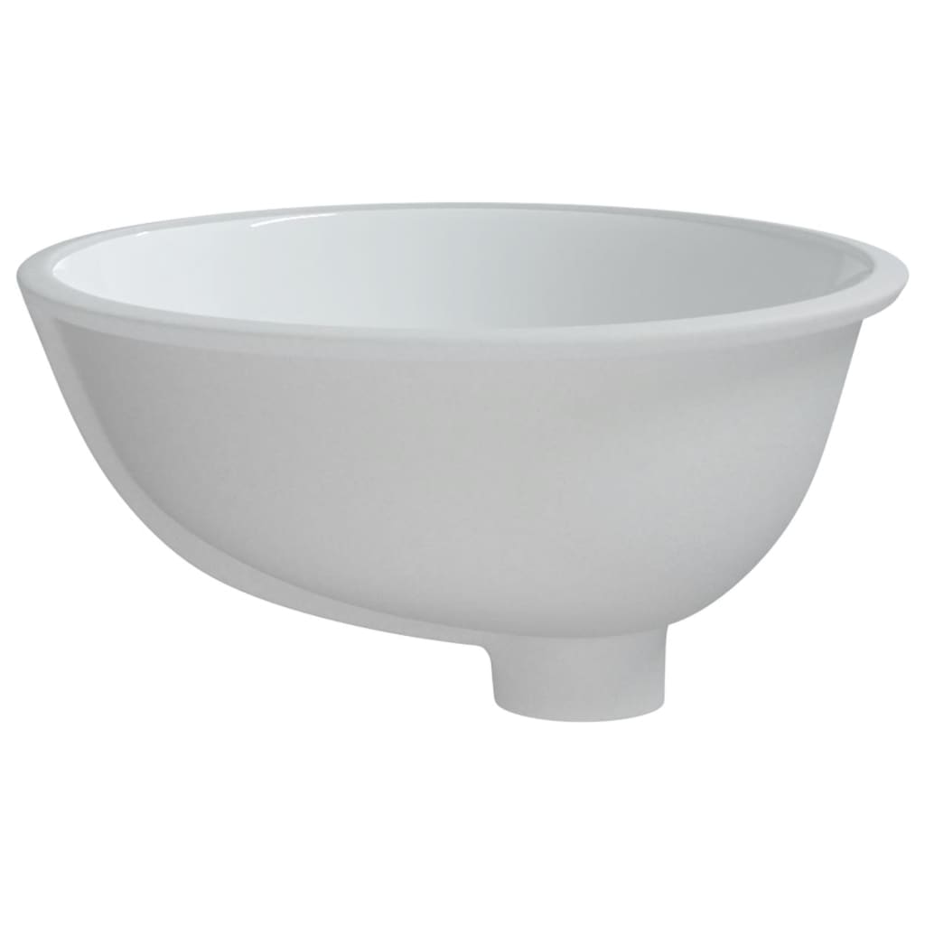 White bathroom sink 37x31x17.5 cm, oval, ceramic