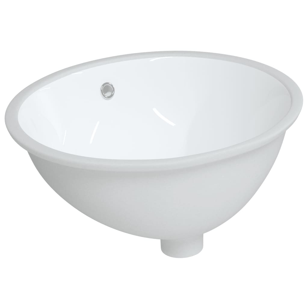 White bathroom sink 49x40.5x21 cm, oval, ceramic