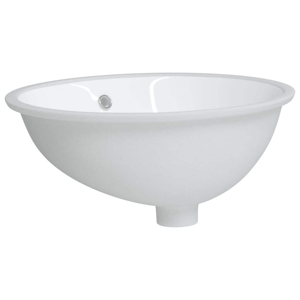 White bathroom sink 49x40.5x21 cm, oval, ceramic