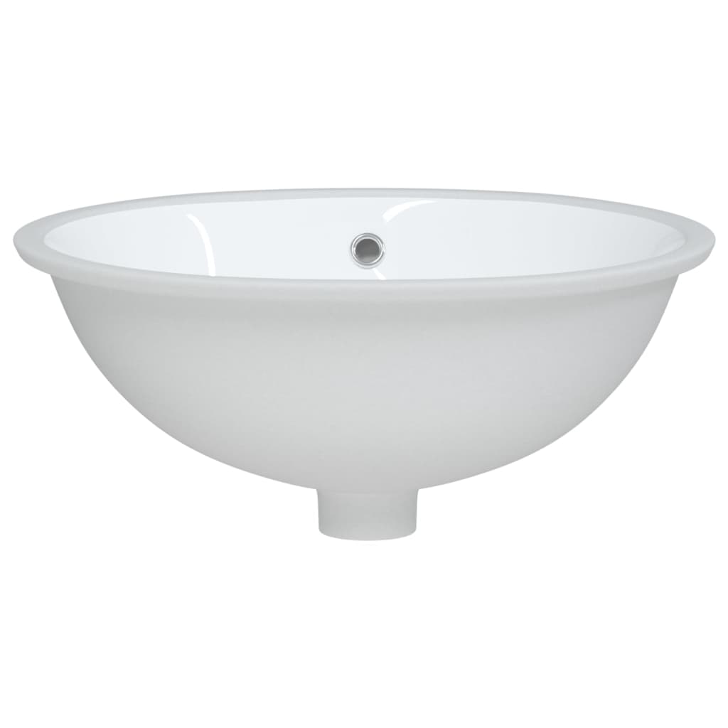 White bathroom sink 49x40.5x21 cm, oval, ceramic