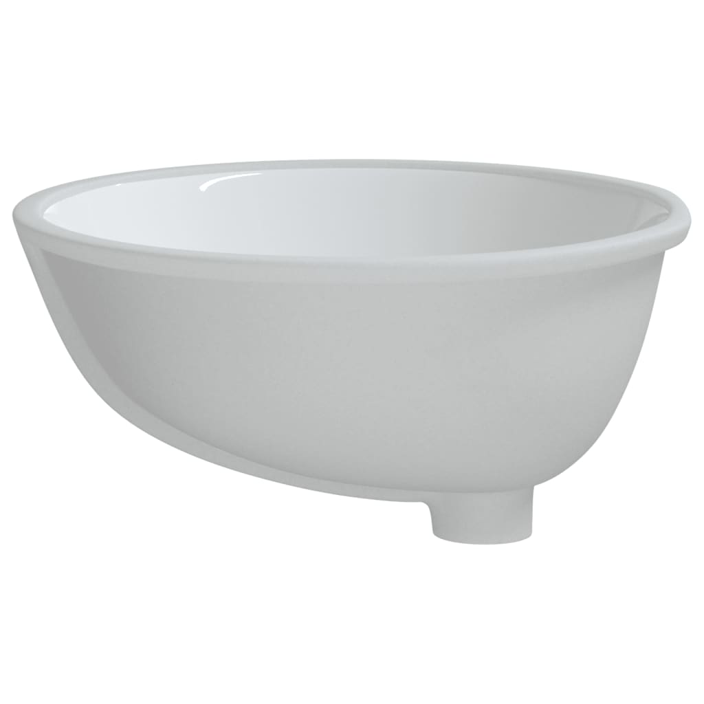 White bathroom sink 49x40.5x21 cm, oval, ceramic