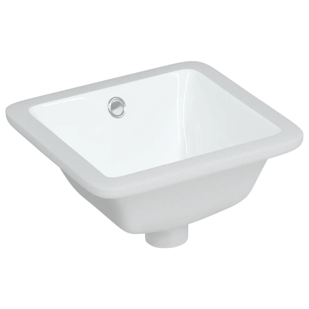 White bathroom sink 30.5x27x14 cm, oval, ceramic