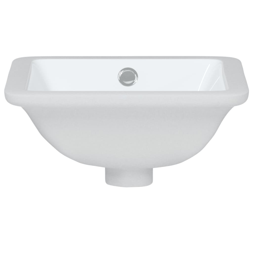 White bathroom sink 30.5x27x14 cm, oval, ceramic