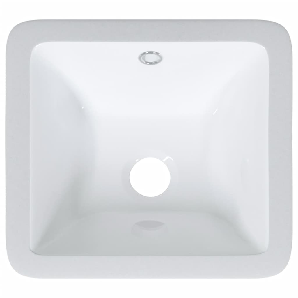 White bathroom sink 30.5x27x14 cm, oval, ceramic