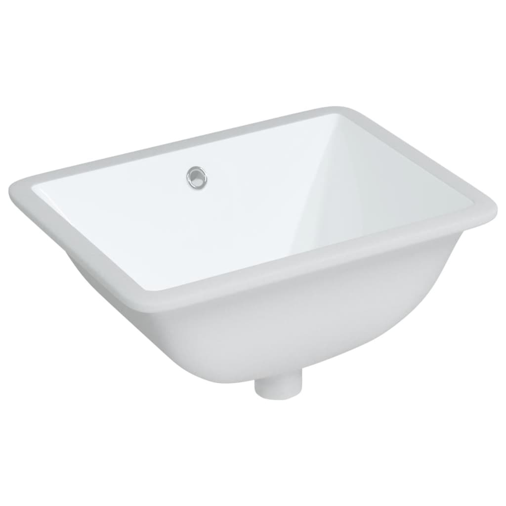 White bathroom sink 47.5x35x19.5 cm, rectangular, ceramic