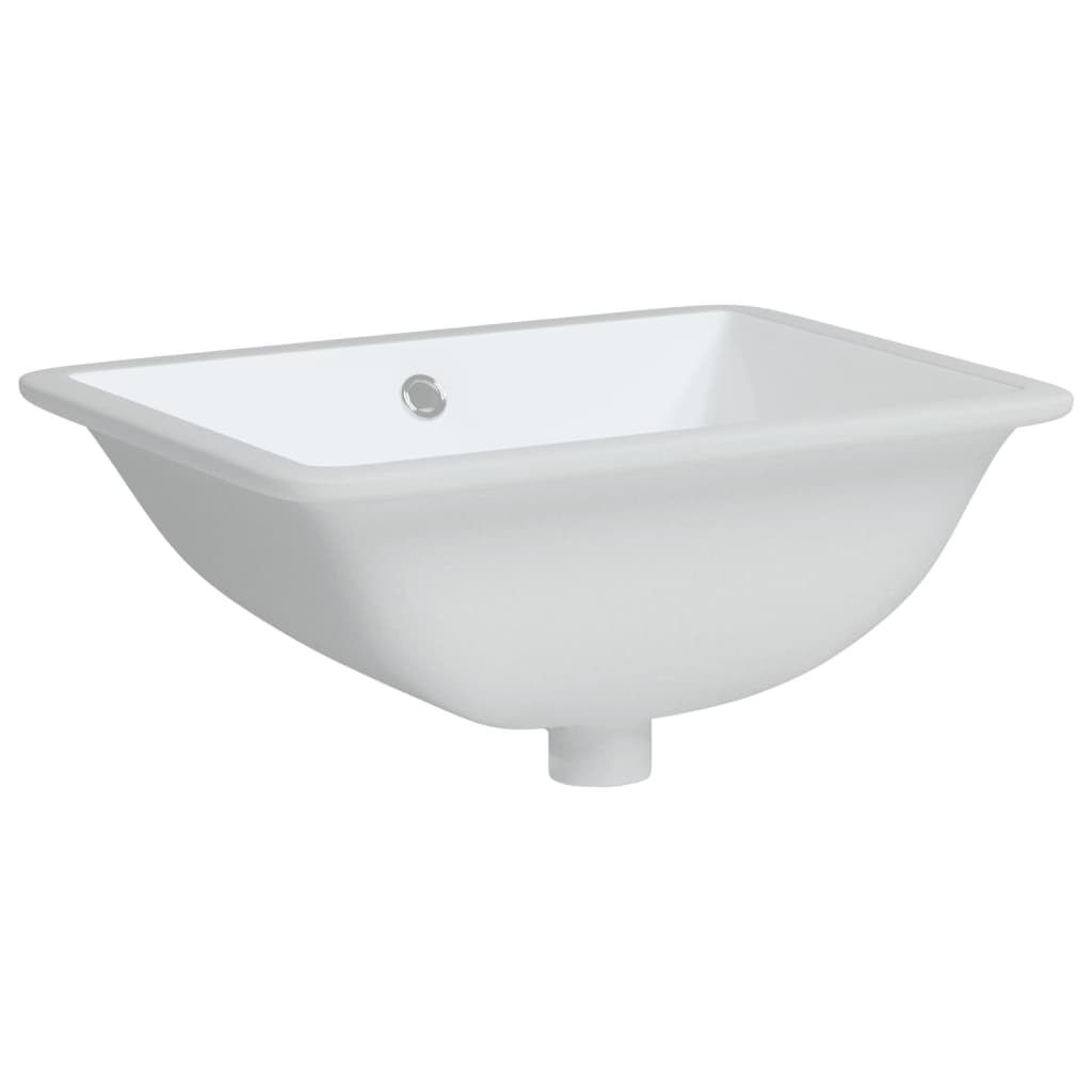 White bathroom sink 47.5x35x19.5 cm, rectangular, ceramic