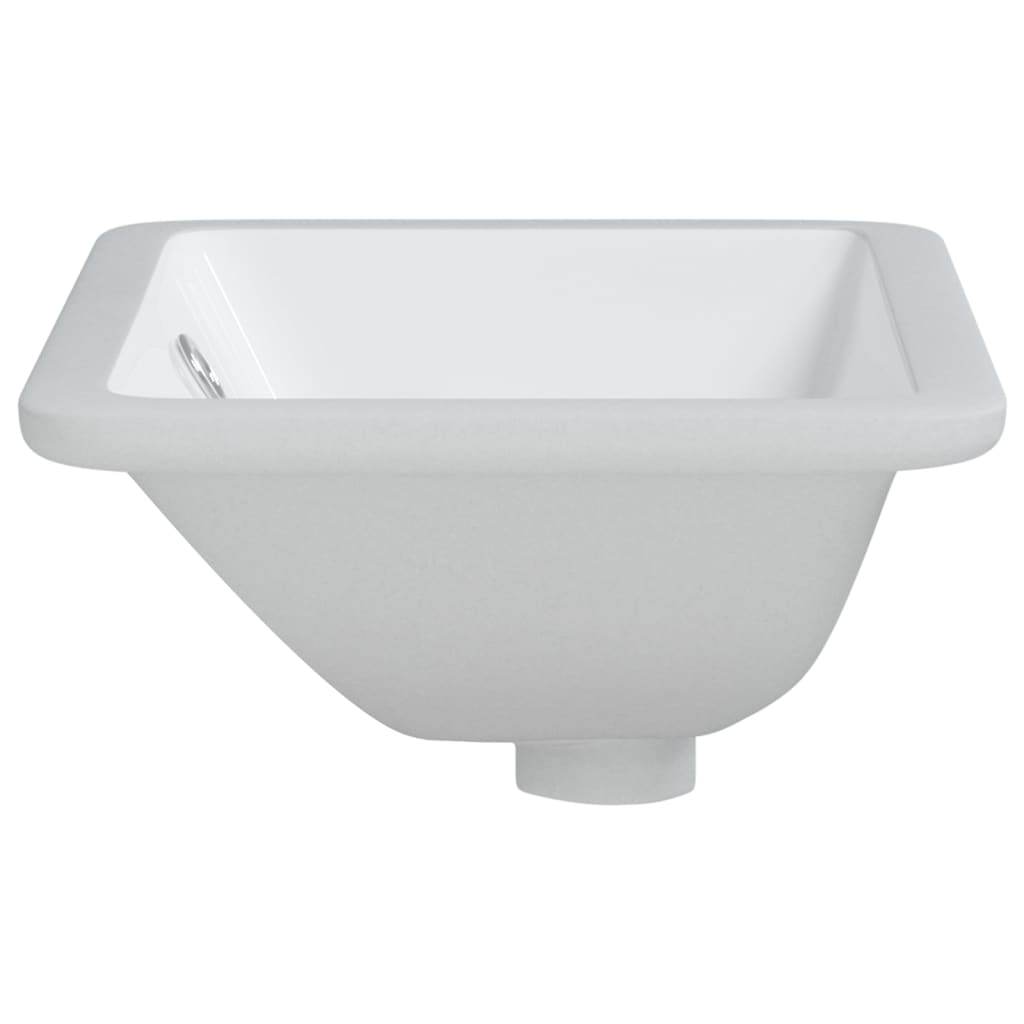 White bathroom sink 47.5x35x19.5 cm, rectangular, ceramic