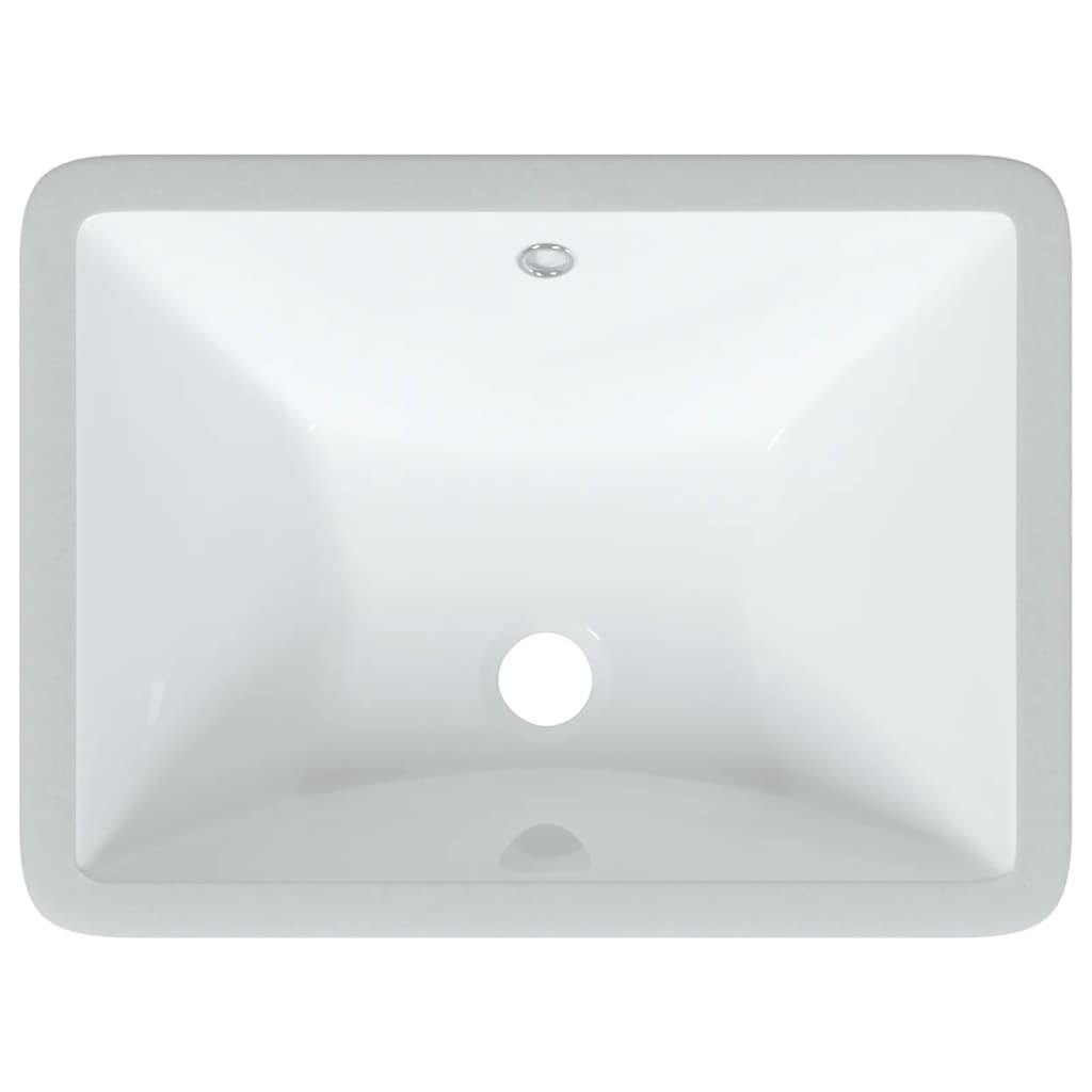 White bathroom sink 47.5x35x19.5 cm, rectangular, ceramic