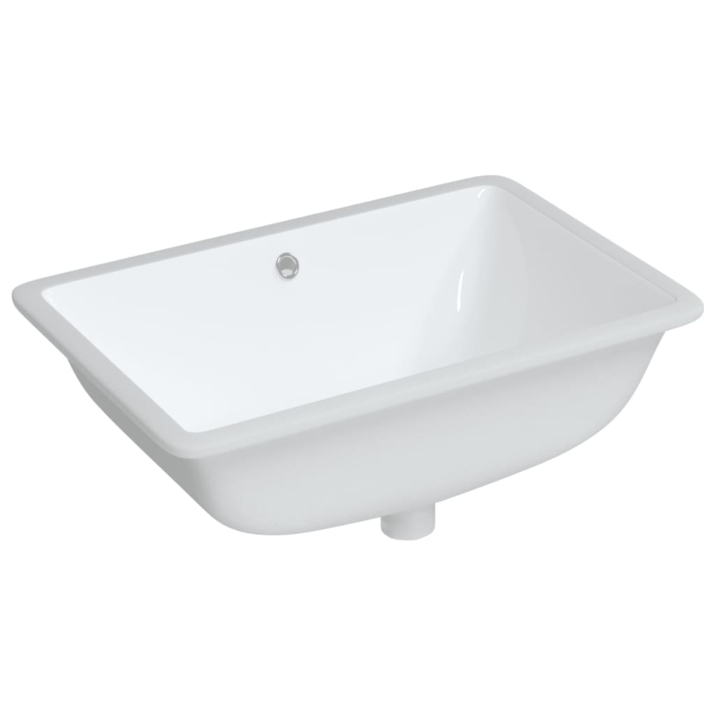 White bathroom sink 60x40x21 cm, oval, ceramic