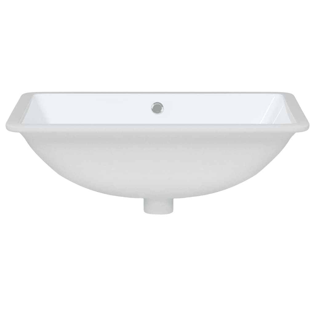 White bathroom sink 60x40x21 cm, oval, ceramic