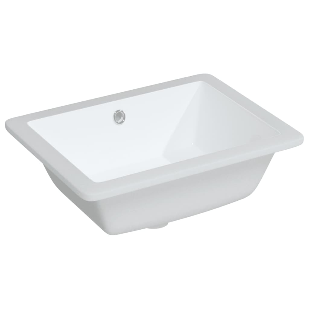 Bathroom sink, white, 46.5x35x18 cm, square, ceramic