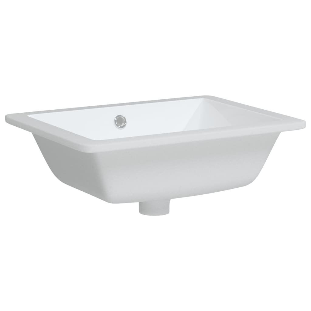 Bathroom sink, white, 46.5x35x18 cm, square, ceramic