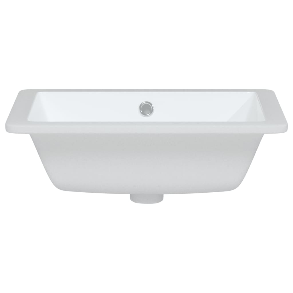 Bathroom sink, white, 46.5x35x18 cm, square, ceramic