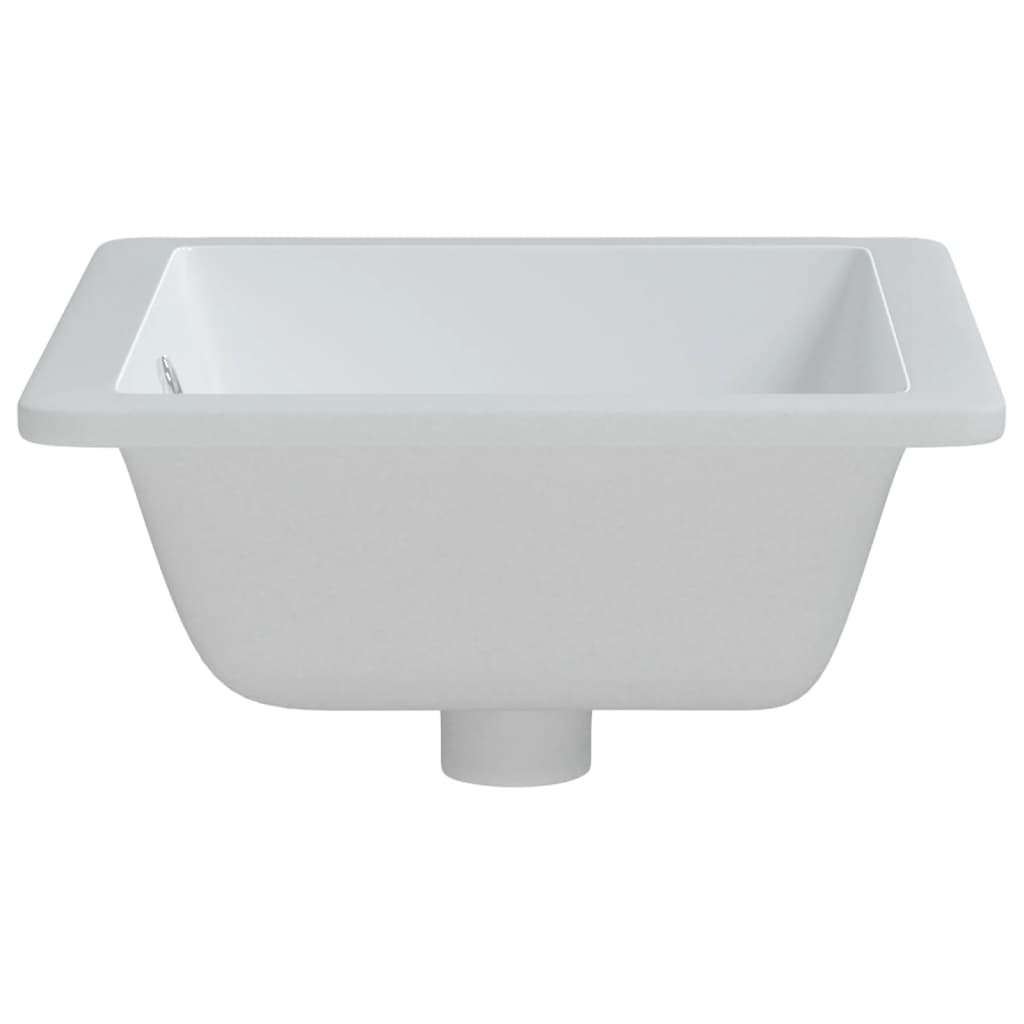 Bathroom sink, white, 46.5x35x18 cm, square, ceramic