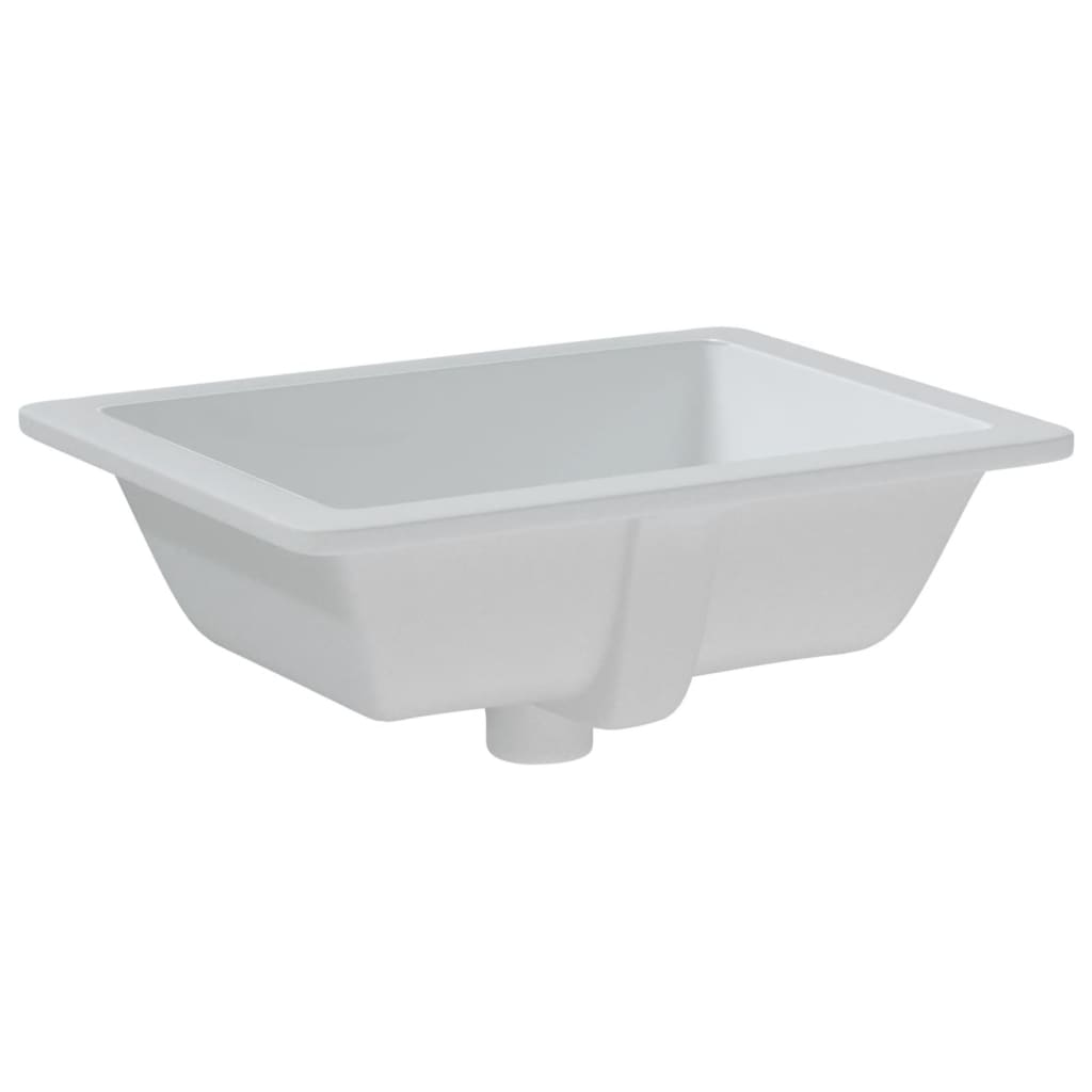 Bathroom sink, white, 46.5x35x18 cm, square, ceramic