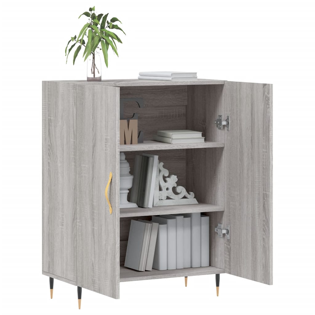 Wardrobe, sonoma gray, 69.5x34x90 cm, composite wood