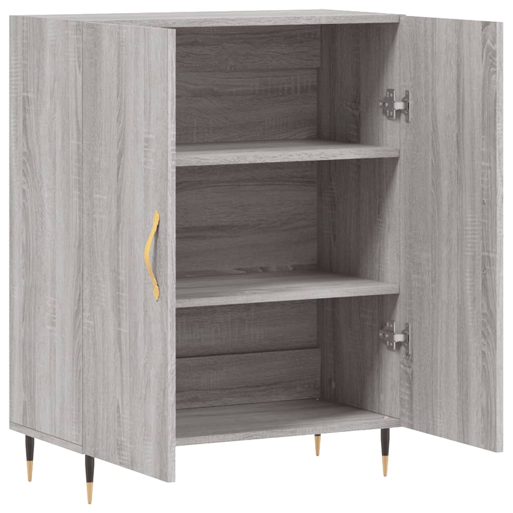 Wardrobe, sonoma gray, 69.5x34x90 cm, composite wood