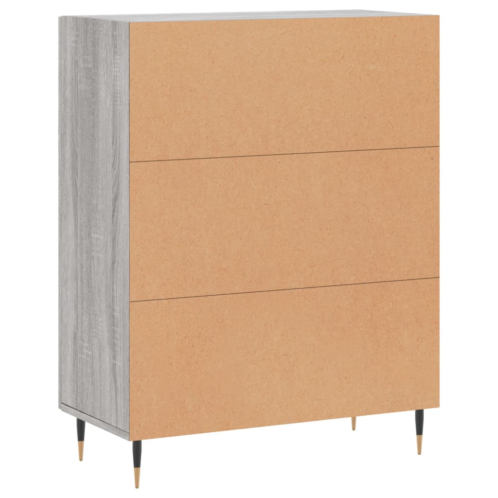 Wardrobe, sonoma gray, 69.5x34x90 cm, composite wood