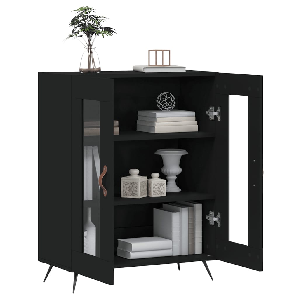 Wardrobe, black, 69.5x34x90 cm, composite wood