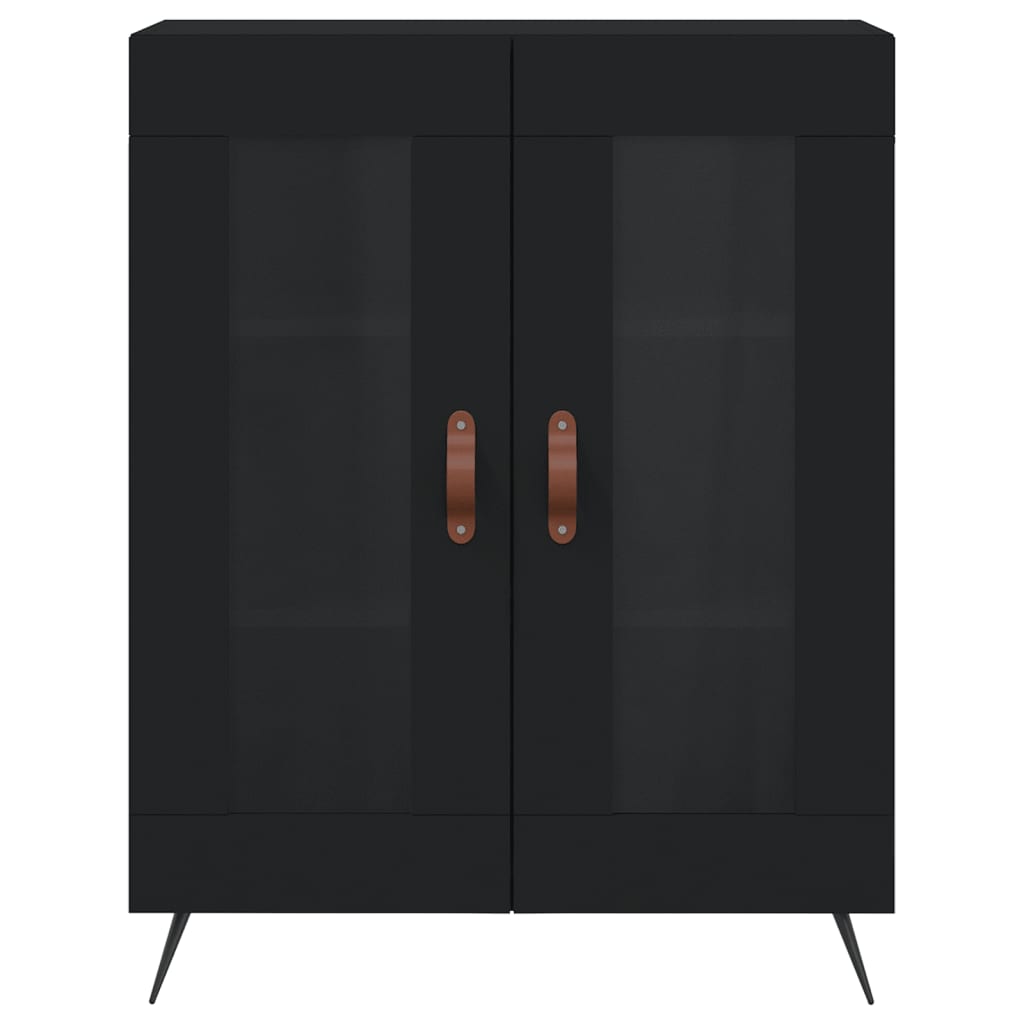 Wardrobe, black, 69.5x34x90 cm, composite wood