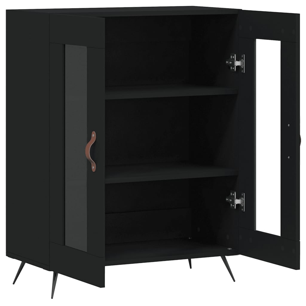 Wardrobe, black, 69.5x34x90 cm, composite wood