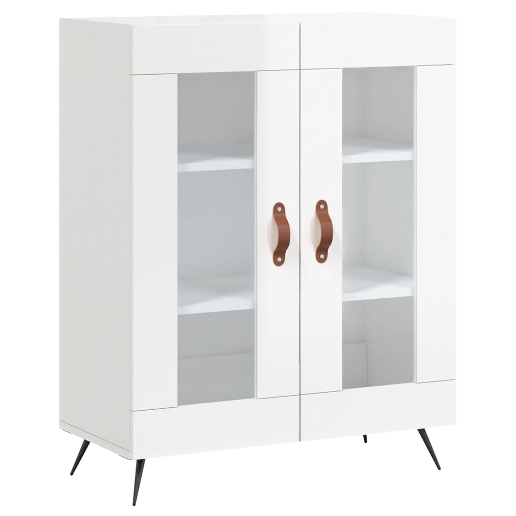 Wardrobe, high-gloss white, 69.5x34x90 cm, composite wood