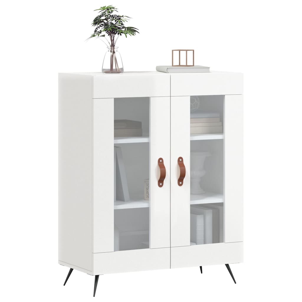 Wardrobe, high-gloss white, 69.5x34x90 cm, composite wood