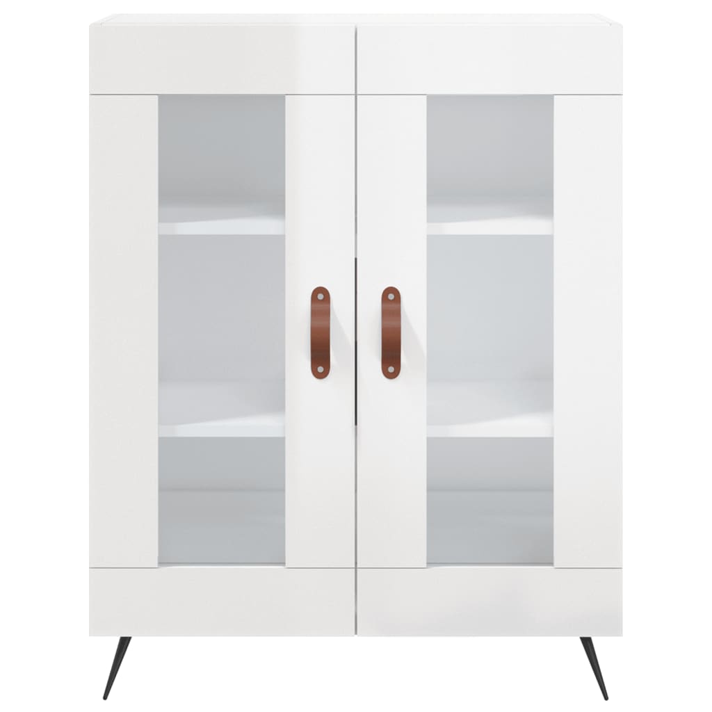 Wardrobe, high-gloss white, 69.5x34x90 cm, composite wood