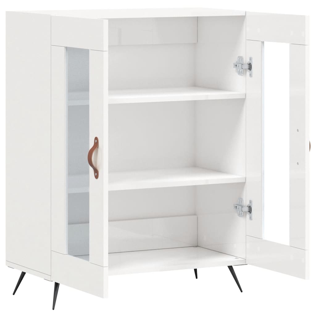 Wardrobe, high-gloss white, 69.5x34x90 cm, composite wood