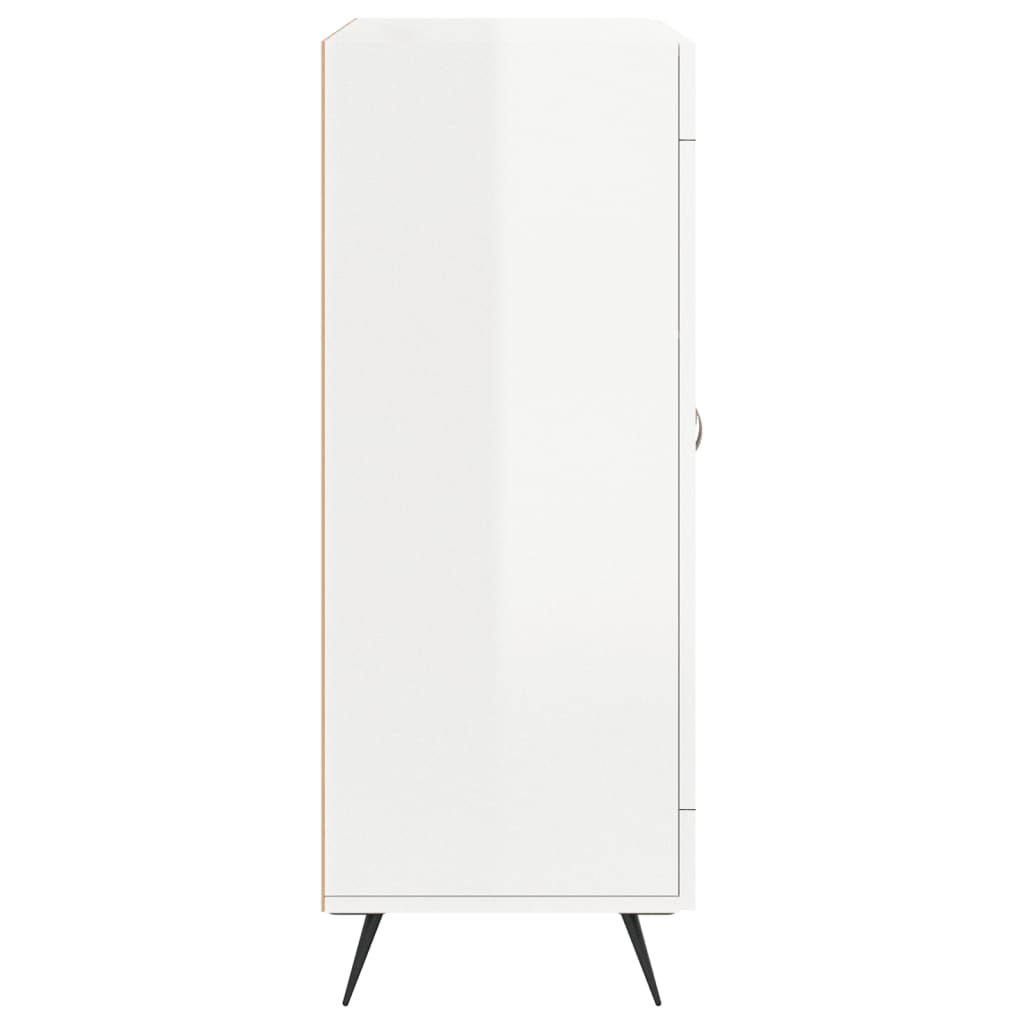 Wardrobe, high-gloss white, 69.5x34x90 cm, composite wood