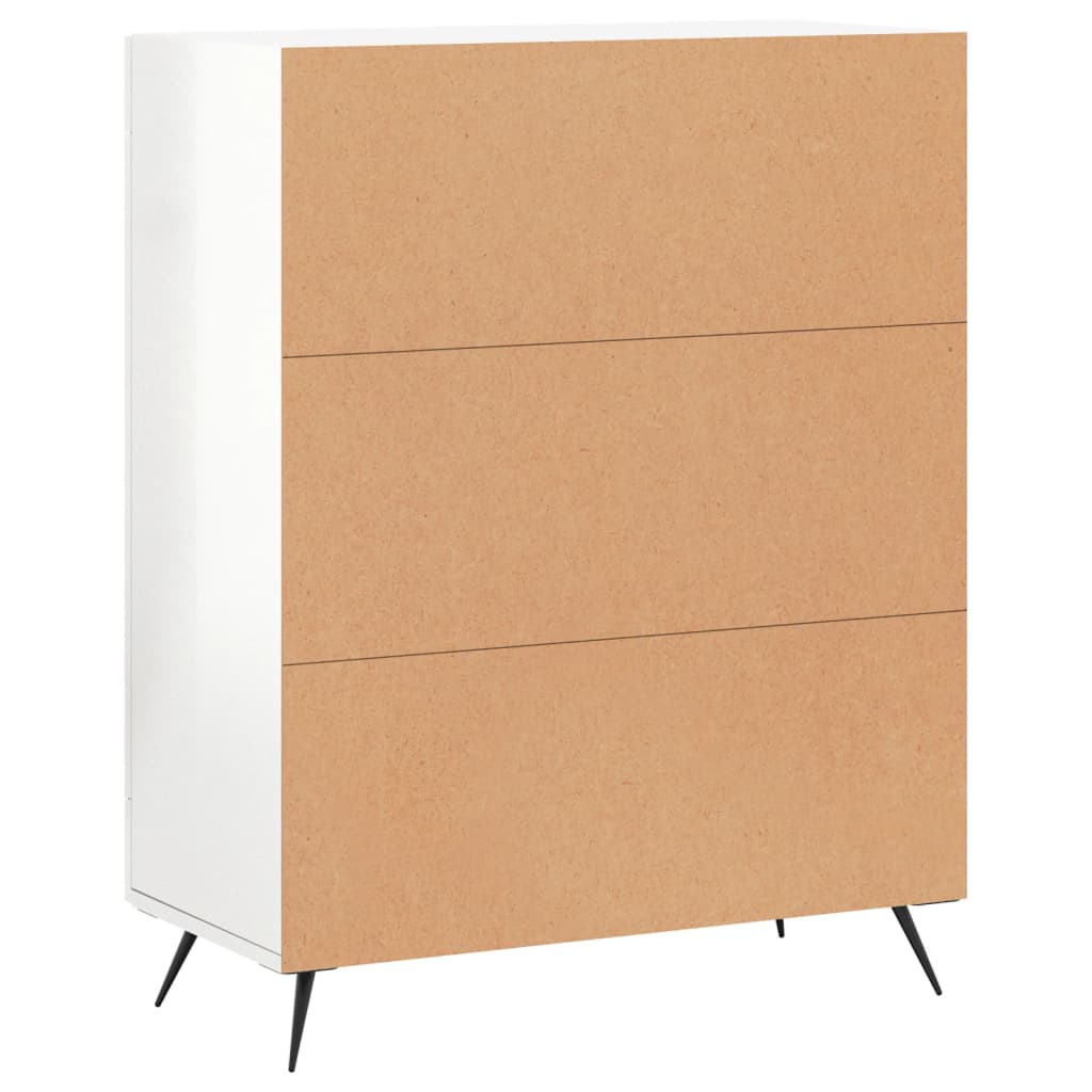 Wardrobe, high-gloss white, 69.5x34x90 cm, composite wood