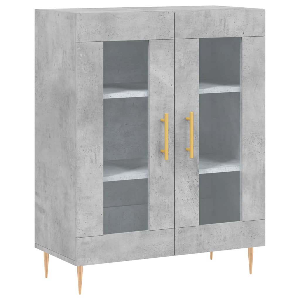 Wardrobe, concrete gray, 69.5x34x90 cm, composite wood